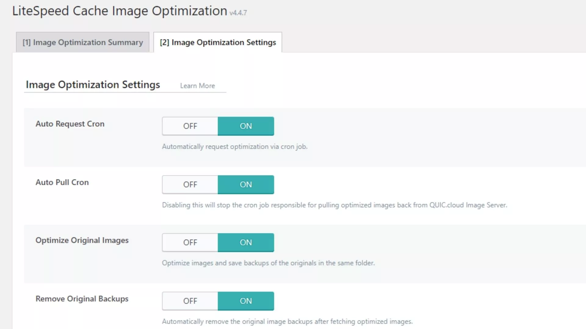 Litespeed cache image optimization