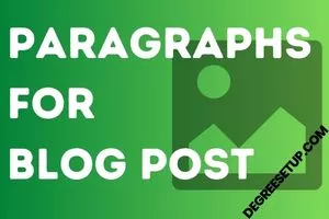 paragraphs for blog post