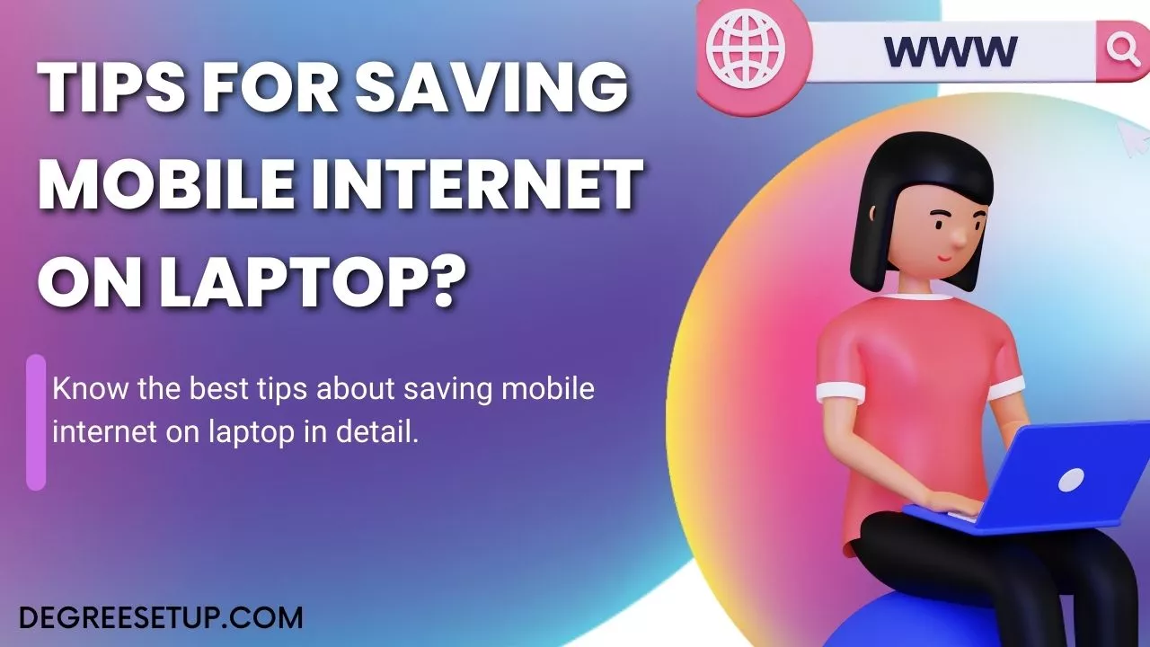 save mobile internet on laptop