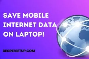 save mobile internet on laptop