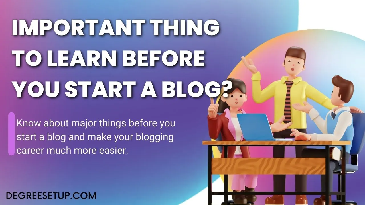 things to learn before blogging