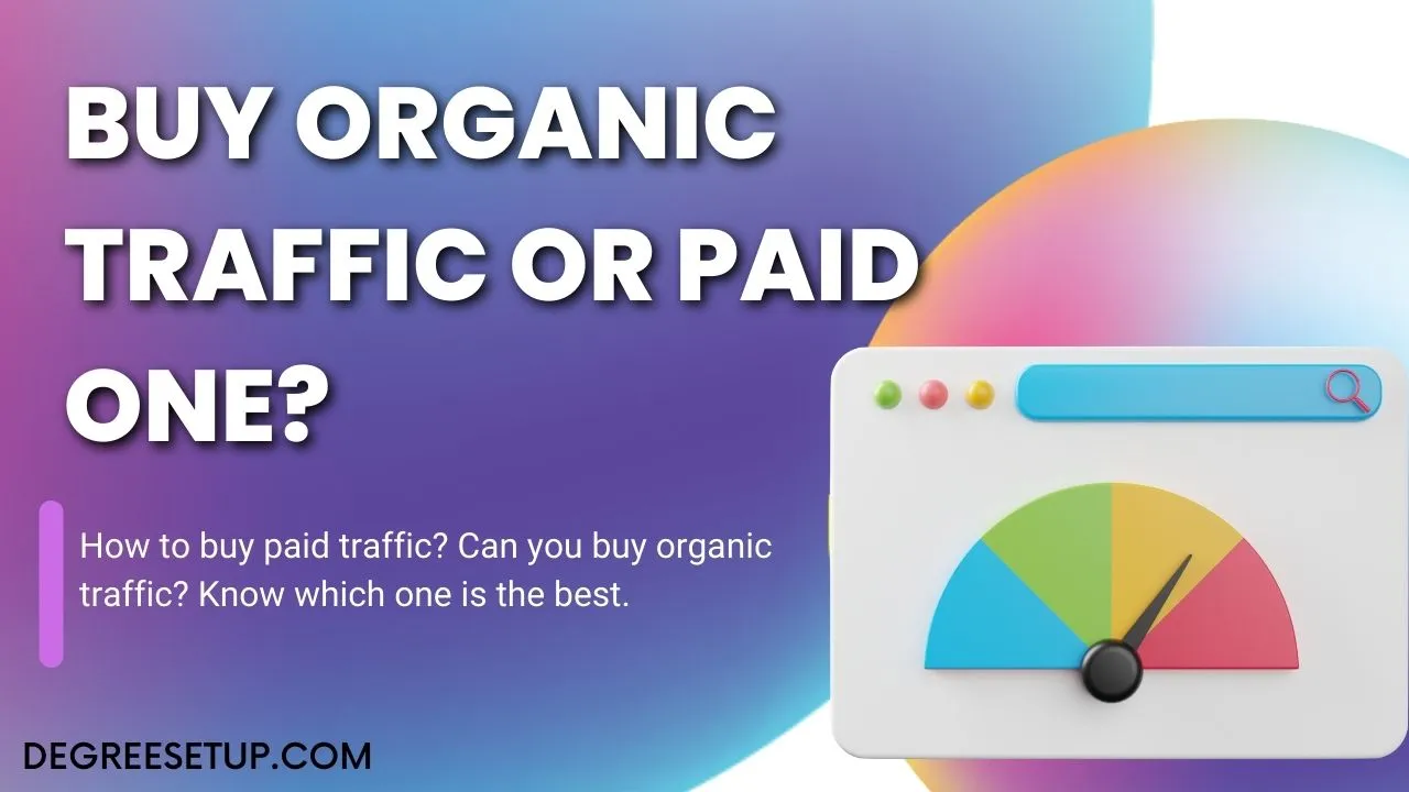 Can you buy organic traffic or paid traffic