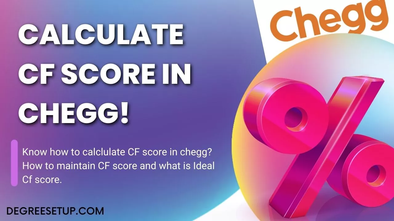 Calculate CF Score on chegg