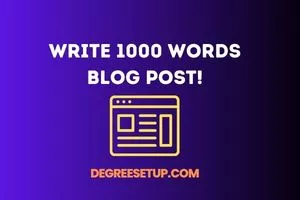 write 1000 words blog post