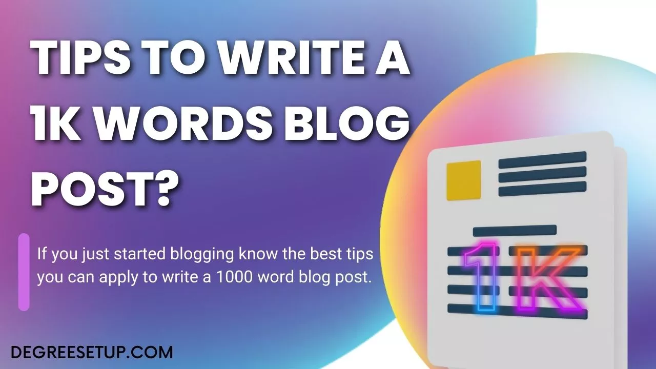  write 1000 words blog post
