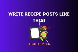 write recipe blog post