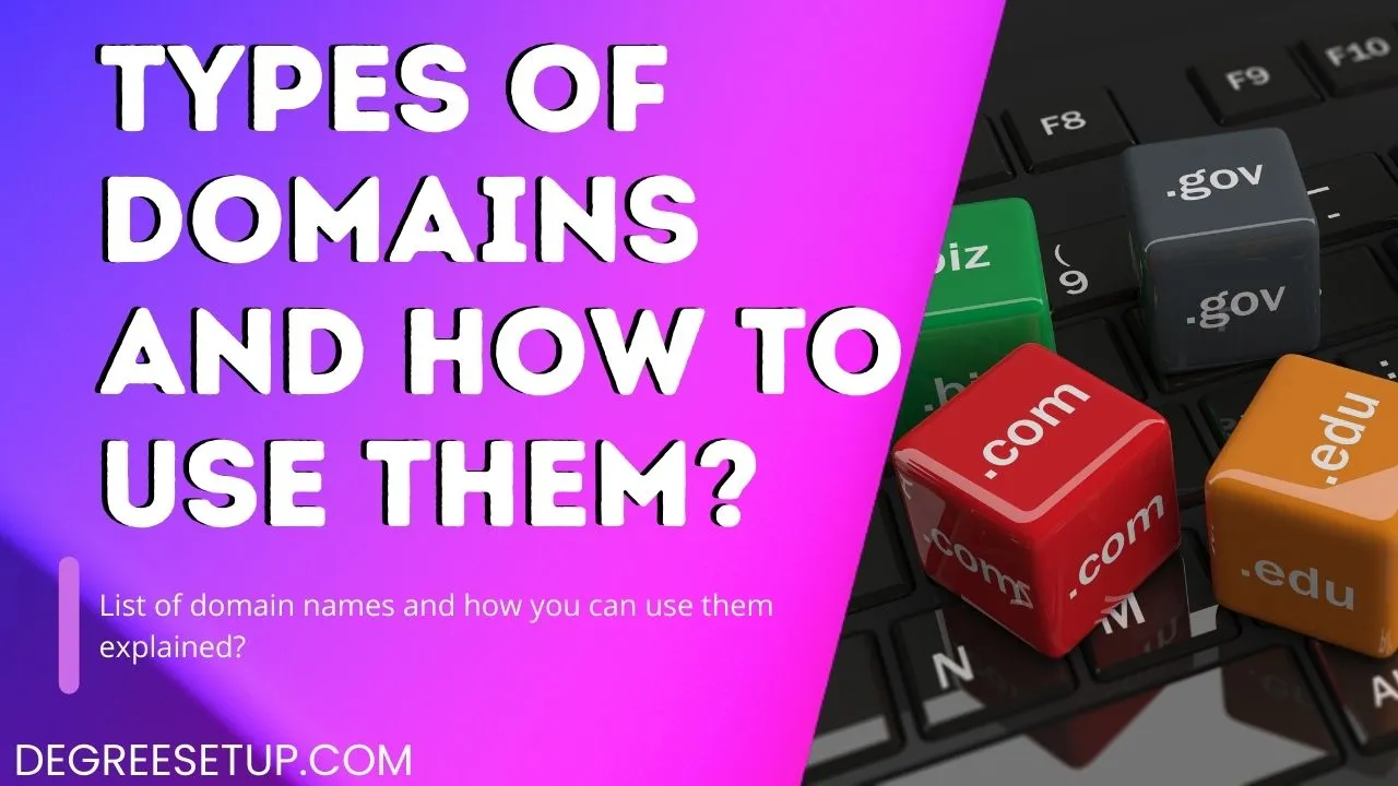 types of domain name and their uses