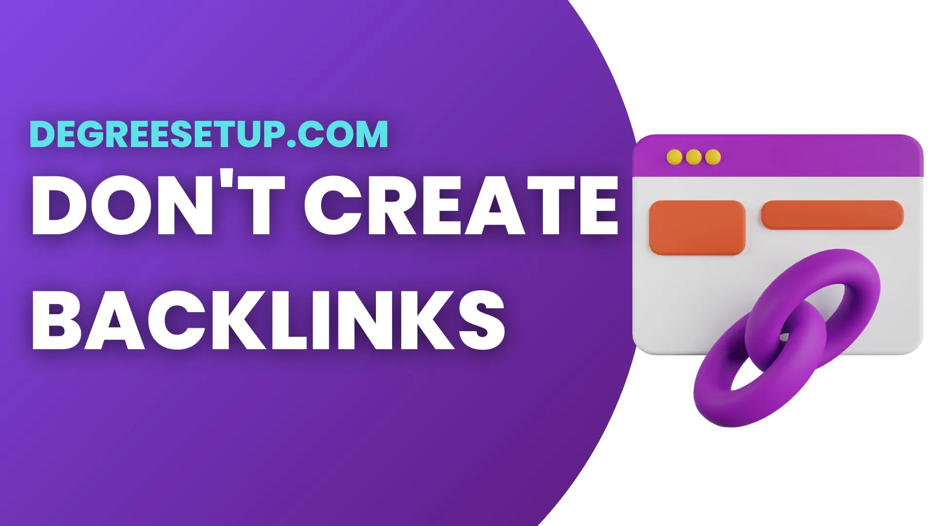 don't create backlinks graphical image 
