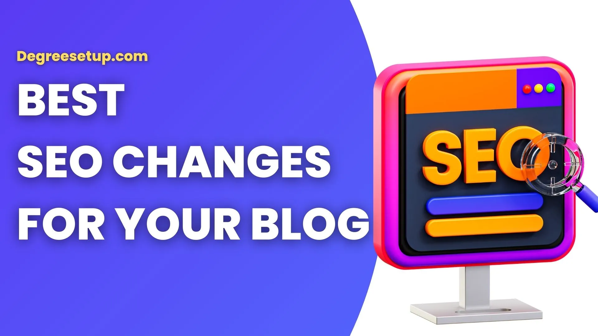 SEO changes to make on your blog graphical image
