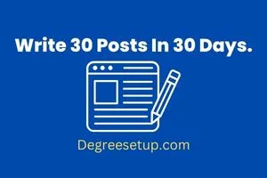 write 30 posts in 30 days